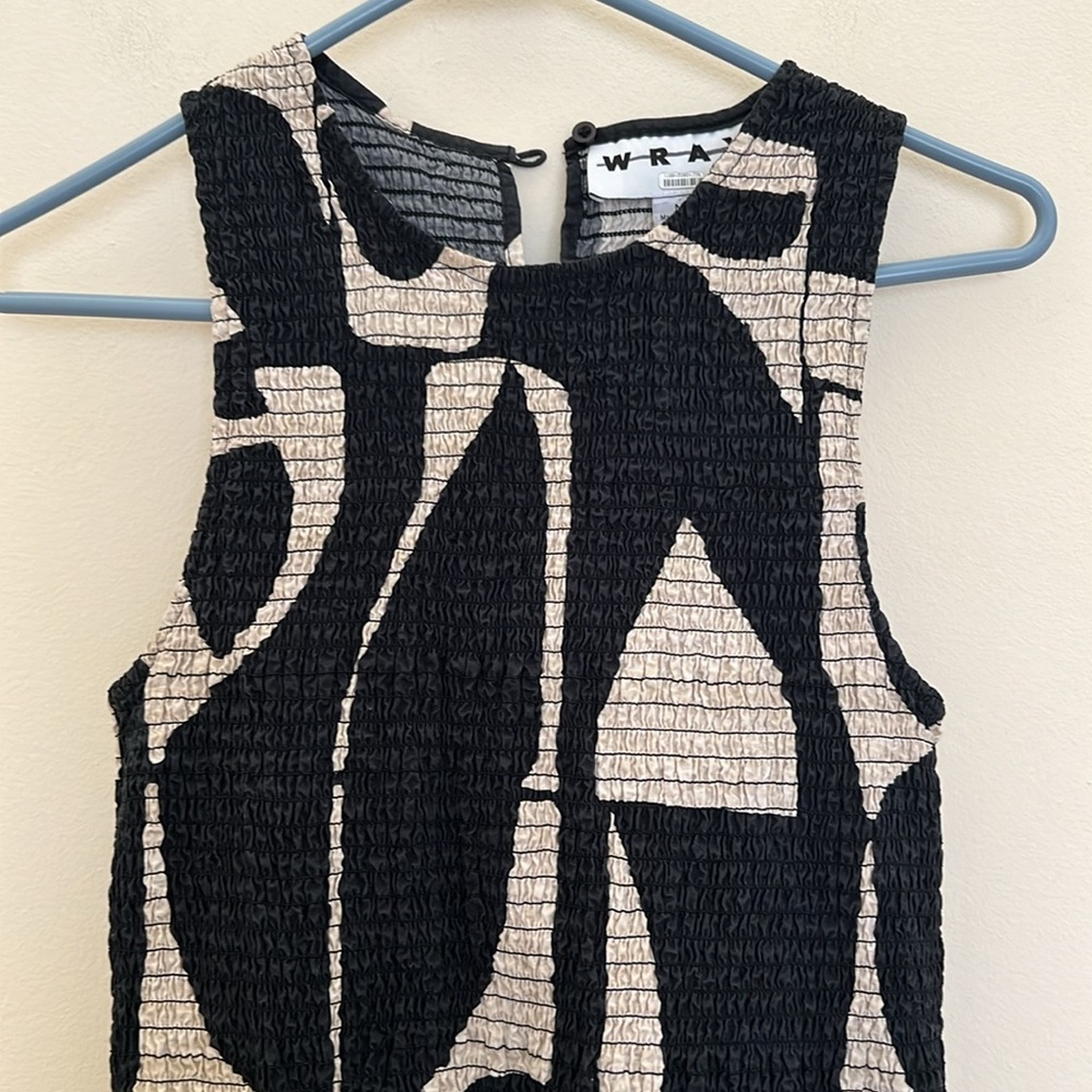 WRAY Flor Midi Dress Printed black and cream Women's Dress SZ M used - Picture 5 of 15